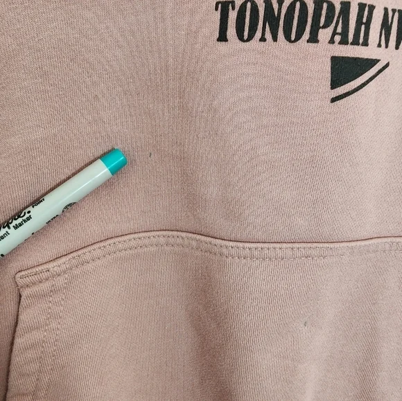 The Clown Motel Womens Medium Hoodie Pink Pullover Logo Tonopah Nevada Horror - Picture 7 of 9